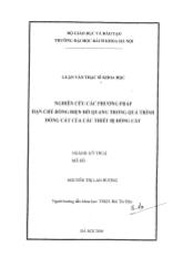 Luận văn Nghiên cứu các phương pháp hạn chế dòng điện hồ quang trong quá trình đóng cắt của các thiết bị đóng cắt