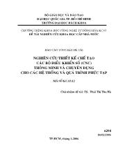 Đề tài Nghiên cứu thiết kế chế tạo các bộ điều khiển số (cnc) thông minh và chuyên dụng cho các hệ thống và quá trình phức tạp