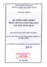 Luận văn Hệ thống điều khiển tháp chưng luyện nhà máy lọc dầu Dung Quất
