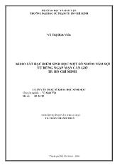 Luận văn Khảo sát đặc điểm sinh học một số nhóm nấm sợi từ rừng ngập mặn cần giờ thành phố Hồ Chí Minh