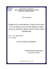 Luận văn Nghiên cứu sự sinh trưởng và khả năng ra hoa của cây hoàng lan (cananga odorata (lamk.) hook.f.& thomson) trồng ở huyện Giồng Trôm, tỉnh Bến Tre