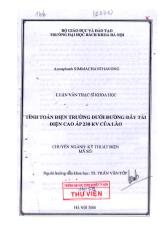 Luận văn Tính toán điện trường dưới đường dây tải điện cao áp 230 KV của Lào