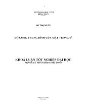 Khóa luận Độ cong trung bình của mặt trong E3