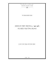Luận văn Định lý phổ thông C*-Đại số và một vài ứng dụng