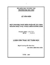 Luận văn Một phương pháp biến phân để xác định nguồn nhiệt phụ thuộc biến không gian