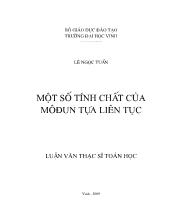 Luận văn Một số tính chất của môđun tựa liên tục