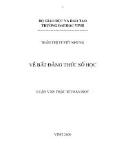 Luận văn Về bất đẳng thức số học