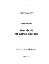 Luận văn Về các điểm rốn trên đa tạp con nửa Riemann