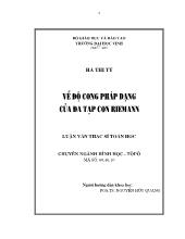 Luận văn Về độ cong pháp dạng của đa tạp con Riemann