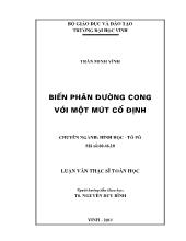 Đề tài Biến phân đường cong với một mút cố định