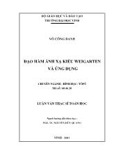 Đề tài Đạo hàm ánh xạ kiểu Weigarten và ứng dụng