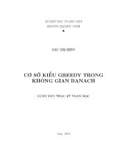 Luận văn Cơ sở kiểu Greedy trong không gian Banach