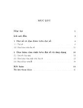 Luận văn Đạo hàm cảm sinh trên đại số và ứng dụng