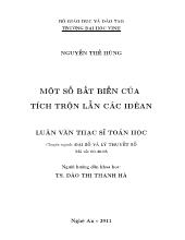 Luận văn Một số bất biến của tích trộn lẫn các iđêan