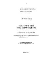 Luận văn Một số tính chất của f-Môđun suy rộng
