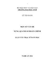 Luận văn Một số vấn đề xung quanh số hoàn chỉnh
