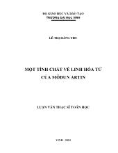 Luận văn Một tính chất về linh hóa tử của môđun artin