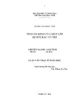 Tính ổn định của một lớp hệ rời rạc có trễ