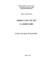 Luận văn Môđun cốt yếu và Môđun đều