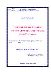 Luận văn Thiết kế ebook hóa học hỗ trợ giáo dục môi trường ở trường trung học phổ thông