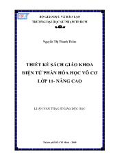 Luận văn Thiết kế sách giáo khoa điện tử phần hóa học vô cơ lớp 11- Nâng cao