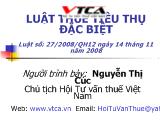 Luật thuế tiêu thụ đặc biệt - Nguyễn Thị Cúc