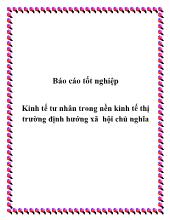 Báo cáo Tốt nghiệp Kinh tế tư nhân trong nền kinh tế thị trường định hướng xã hội chủ nghĩa