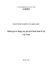 Chuyên đề Nghiên cứu khoa học Đánh giá tác động của gói kích thích kinh tế tại Việt Nam