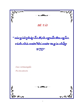 Đề tài Tìm kiếm các giải pháp ổn định nguồn thu ngân sách nhà nước khi nước ta gia nhập WTO