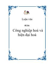 Luận văn Công nghiệp hoá và hiện đại hoá