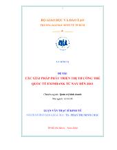 Luận văn Các giải pháp phát triển thị trường thẻ quốc tế EximBank từ nay đến 2015