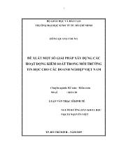 Luận văn Đề xuất một số giải pháp xây dựng các hoạt động kiểm soát trong môi trường tin học cho các doanh nghiệp Việt Nam