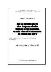 Luận văn Nâng cao chất lượng quản trị rủi ro tín dụng tại ngân hàng thương mại cổ phần ngoại thương chi nhánh Thành phố Hồ Chí Minh trong quá trình hội nhập quốc tế