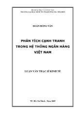 Luận văn Phân tích cạnh tranh trong hệ thống ngân hàng Việt Nam