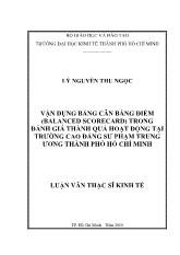 Luận văn Vận dụng bảng cân bằng điểm trong đánh giá thành quả hoạt động tại trường Cao đẳng sư phạm Trung Ương Thành phố Hồ Chí Minh