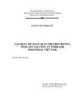 Luận văn Vận dụng kế toán quản trị theo hướng tinh gọn tại công ty TNHH QMI Industrial Việt Nam