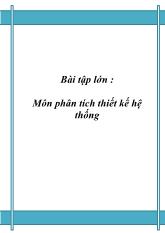 Đồ án Phân tíc h và thiết kế phần mềm : “ QUẢN LÝ CỬA HÀNG CHO THUÊ BĂNG ĐĨA ”