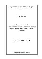 Luận án Phụ nữ thành phố Hồ Chí Minh với quá trình thực hiện các chính sách xã hội của thành phố trong công cuộc đổi mới (1986-2006)