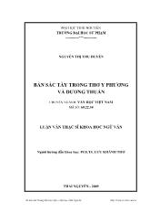 Luận văn Bản sắc tày trong thơ y phương và dương thuấn