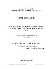 Luận văn Hát quan lang của người tày ở Thạch An -Cao Bằng tiếp cận dưới góc độ văn học dân gian