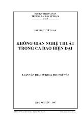 Luận văn Không gian nghệ thuật trong ca dao hiện đại