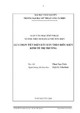 Luận văn Lựa chọn tiết diện dây dẫn theo điều kiện kinh tế thị trường