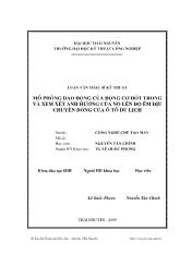 Luận văn Mô phỏng dao động của động cơ đốt trong và xem xét ảnh hưởng của nó lên độ êm dịu chuyển động của ô tô du lịch