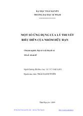 Luận văn Một số ứng dụng của lý thuyết biểu diễn của nhóm hữu hạn