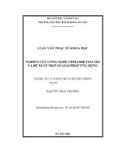 Luận văn Nghiên cứu công nghệ CDMA 2000 1xev-Do và đề xuất một số giải pháp ứng dụng