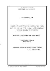 Luận văn Nghiên cứu khả năng sinh trƣởng, phát triển một số dòng đậu tƣơng nhập nội từ australia năm 2005 -2006 tại Thái Nguyên