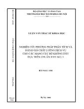 Luận văn Nghiên cứu phương pháp phân tích và đánh giá chất lượng dịch vụ cho các mạng cục bộ không dây dựa trên chuẩn IEEE 802.11