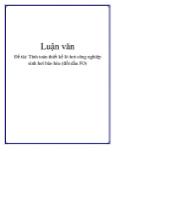Luận văn Tính toán thiết kế lò hơi công nghiệp sinh hơi bão hòa (đốt dầu FO)