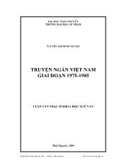 Luận văn Truyện ngắn Việt Nam giai đoạn 1975-1985