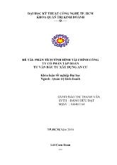 Khóa luận Phân tích tình hình tài chính của công ty cổ phần tập đoàn tư vấn đầu tư xây dựng An Cư